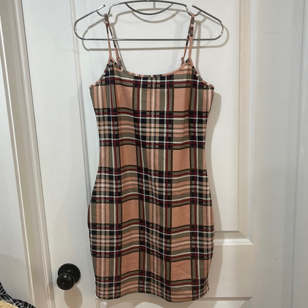 Pink plaid dress